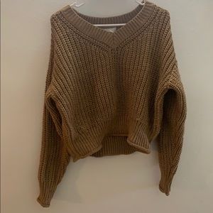 H &M beige cable knit sweater